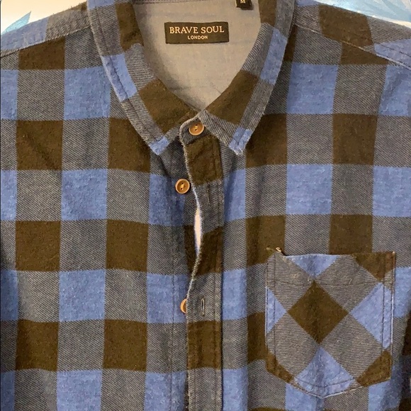 Lot of 2 Men’s M Brave Soul London Flannel LS - Picture 4 of 5